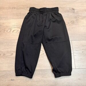Adidas Athletic Baseball Pants Black Elastic‎ Waist Activewear Kids Size Small S